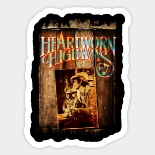 Heartworn Highways Outlaw Country Design Sticker